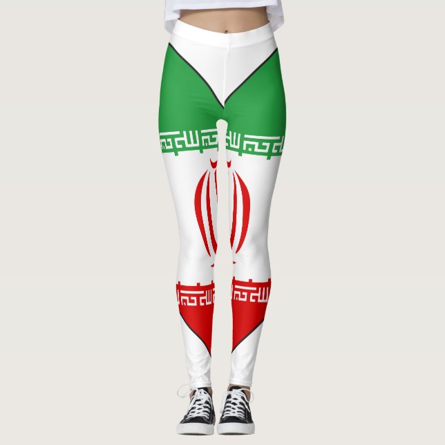 Leggings Corazón de la bandera de Irán (Anverso)