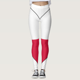Leggings Corazón de la bandera de Polonia