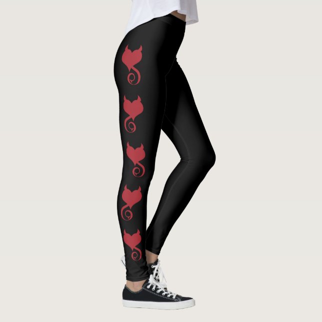 Leggings Corazón malvado: corazones malvados/demontes (Derecha)
