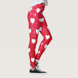 Leggings Corazón rojo Día de San Valentín lindo