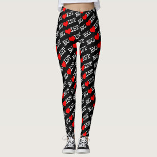 Leggings Corazón Rojo Egoista Negro