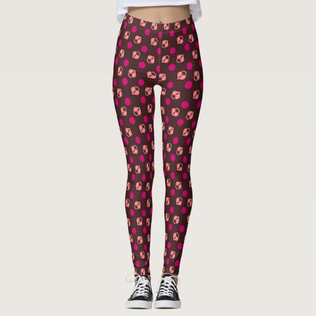 Leggings Corazón y puntos de chocolate (Anverso)