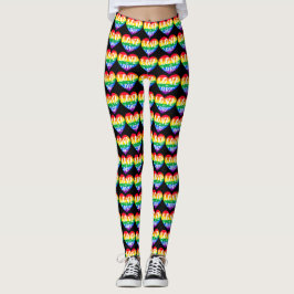 Leggings Corazones arco iris El amor es el orgullo del amor