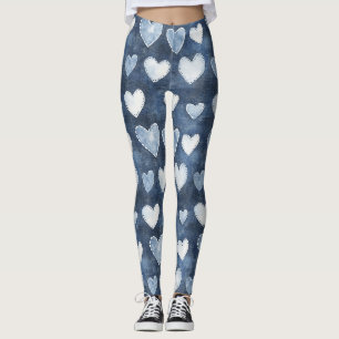 Leggings Corazones Azules