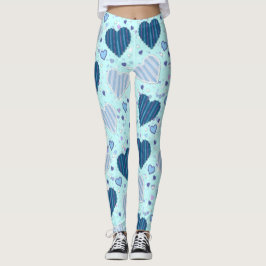 Leggings Corazones azules divertidos