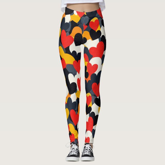 Leggings Corazones coloridos (Anverso)