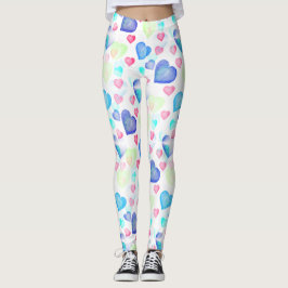 Leggings Corazones de acuarela