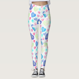 Leggings Corazones de acuarela