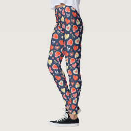 Leggings Corazones de acuarela