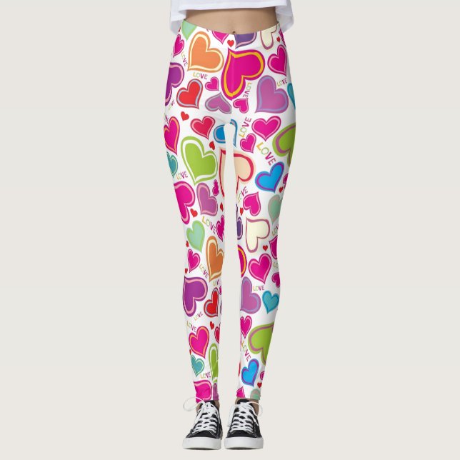 Leggings Corazones de amor lindo (Anverso)