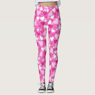 Leggings Corazones de concientización sobre el cáncer de ma