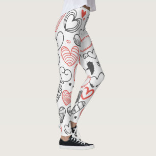 Leggings Corazones de graffiti divertidos