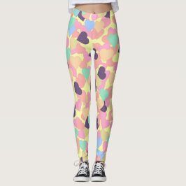 Leggings corazones de la tarjeta del día de San Valentín