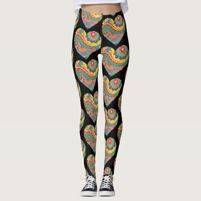Leggings Corazones de Mandala (Anverso)