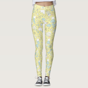 Leggings Corazones de Pastel y Nubes Acuarela Sueño (1)