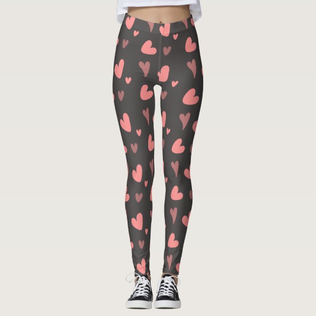 Leggings Corazones de rosa (Anverso)