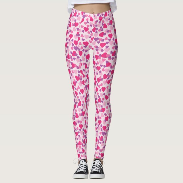 Leggings Corazones de San Valentín rosado (Anverso)