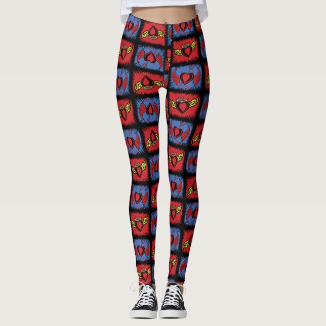 Leggings Corazones de San Valentín voladores (Anverso)