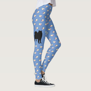 Leggings Corazones de silueta samoyed