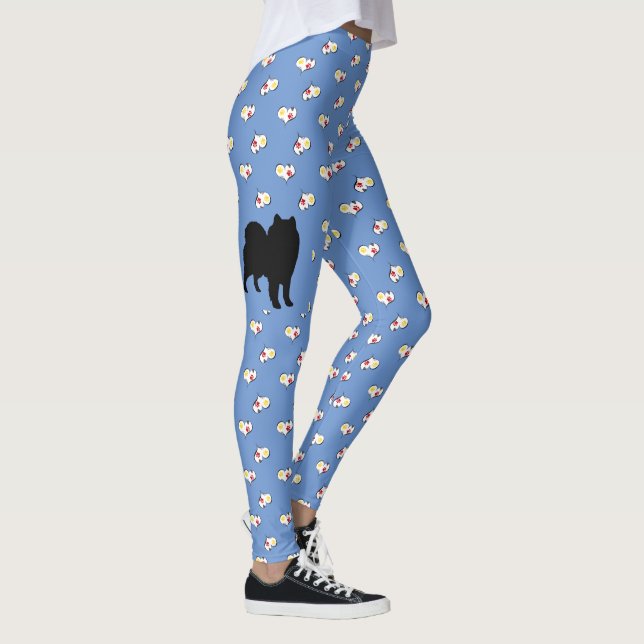 Leggings Corazones de silueta samoyed (Derecha)
