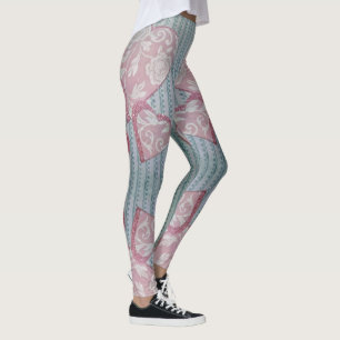 Leggings Corazones En Raza Vintage