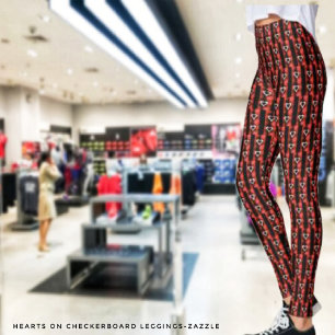 Leggings Corazones en tablero de ajedrez