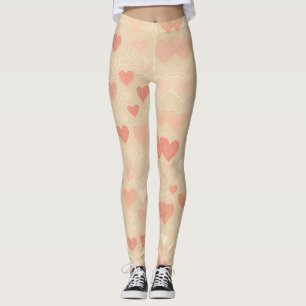 Leggings Corazones endebles en Pastel