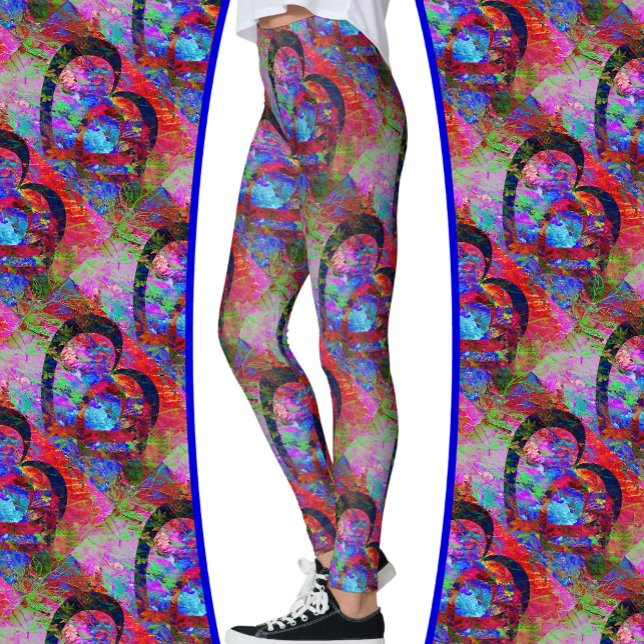 Leggings Corazones entrelazados con hojas de acuarela (Subido por el creador)