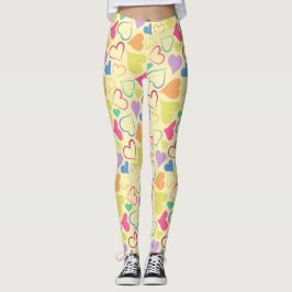 Leggings corazones juguetones