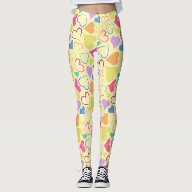 Leggings corazones juguetones (Anverso)