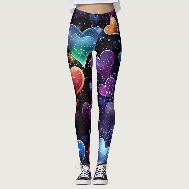 Leggings Corazones multicolores (Anverso)