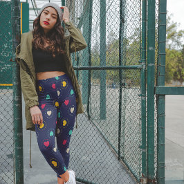 Leggings Corazones multicolores