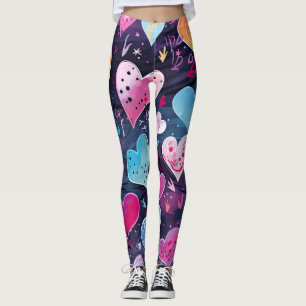 Leggings Corazones Pastel