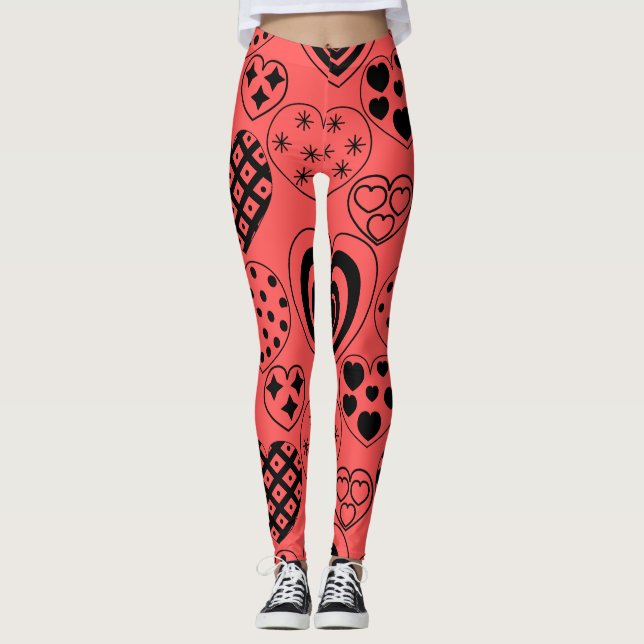 Leggings Corazones repetitivos (Anverso)