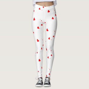 Leggings Corazones rojos