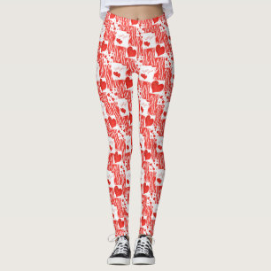 Leggings corazones rojos, amor.