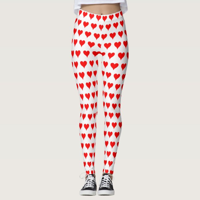 Leggings Corazones rojos de San Valentín (Anverso)