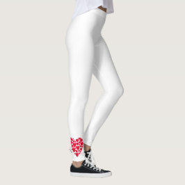 Leggings Corazones rojos, piernas