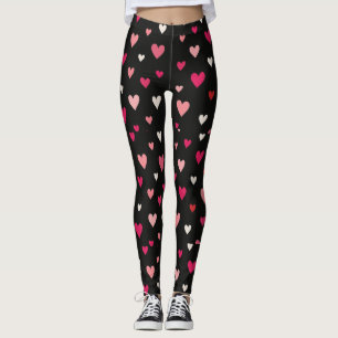 Leggings Corazones Rojos, Rosados y Blancos 
