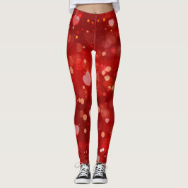 Leggings Corazones rojos y Bokeh