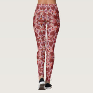 Leggings Corazones Rojos y Rosados
