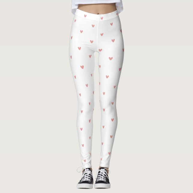 Leggings Corazones Rosados Pastel Lindos (Anverso)