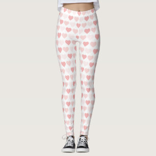 Leggings Corazones rosados simples modernos