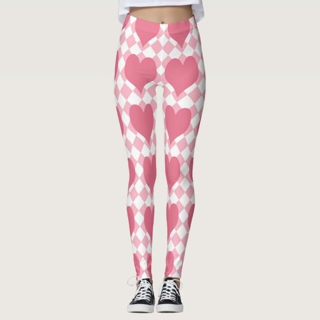 Leggings Corazones Rosas (Anverso)