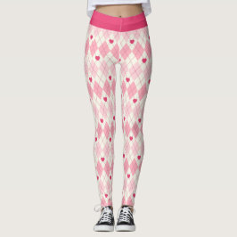 Leggings Corazones rosas y diamantes