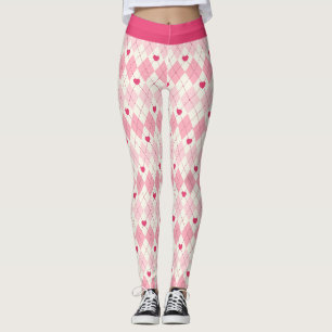 Leggings Corazones rosas y diamantes
