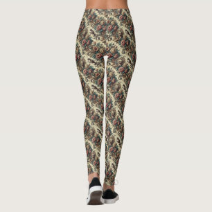Leggings Corazones salvajes y perros de tía - delirio gótic