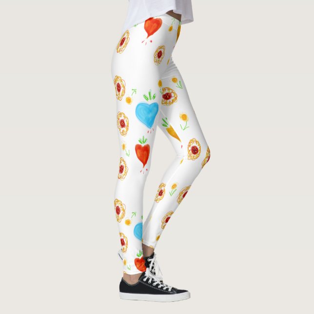 Leggings Corazones Y Flores (Derecha)