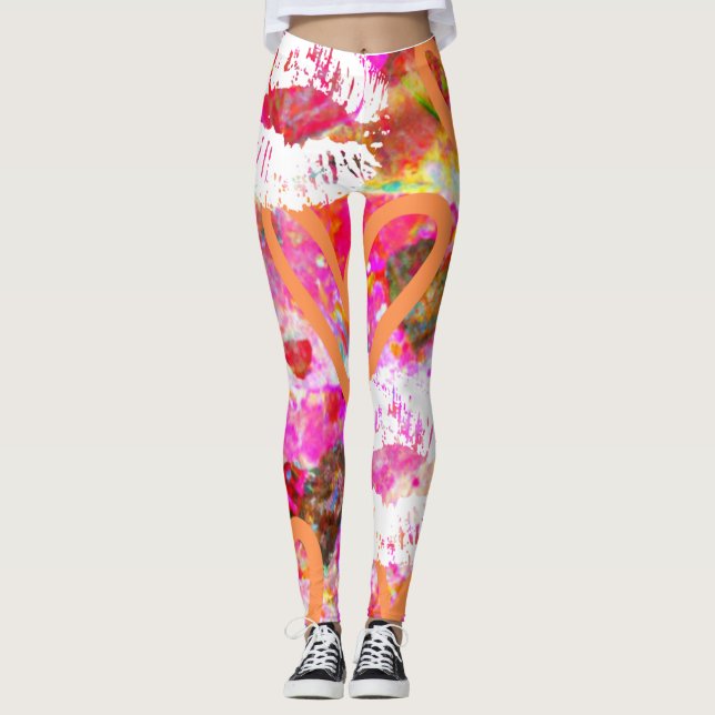 Leggings Corazones y labios (Anverso)
