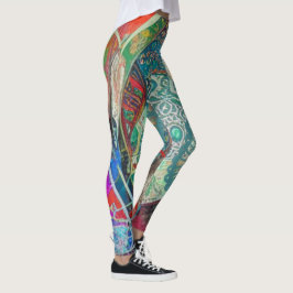 Leggings Corazones y paisley